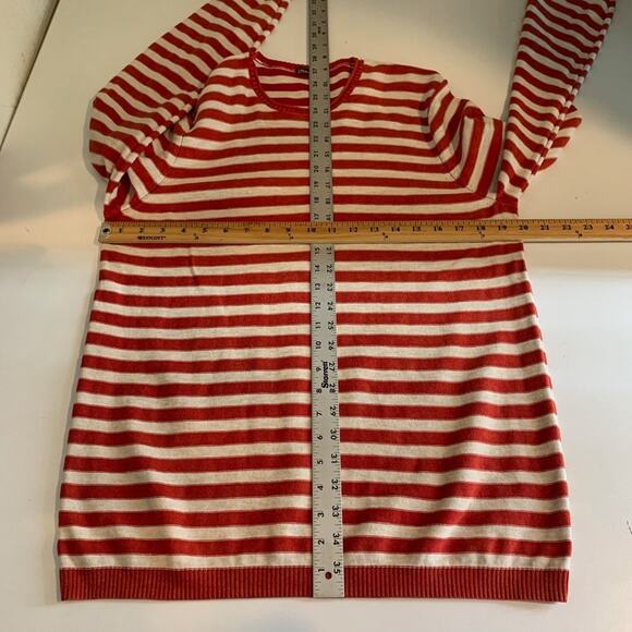 J McLaughlin Sweater Womens L Large Multi Linen Blend Striped Crew Long Sleeve - Picture 7 of 12